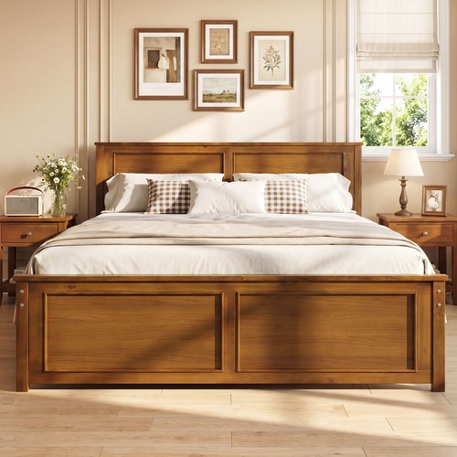 Full size bed frame farmhouse - bed,
