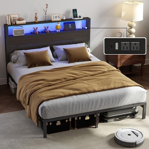 Rvonow full size bed frame - size,