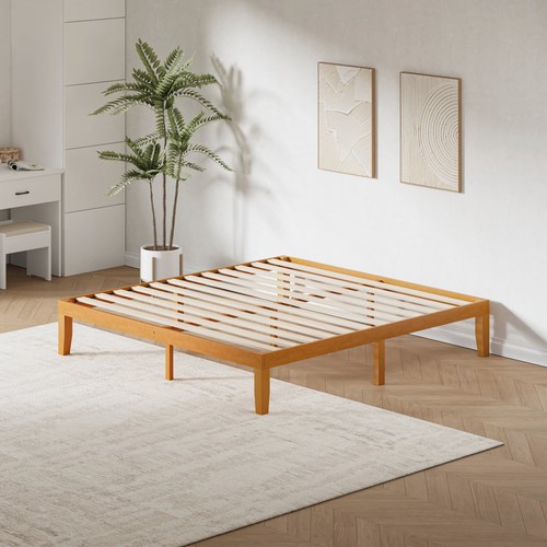 Solid wood platform bed frame - solid, frame.
