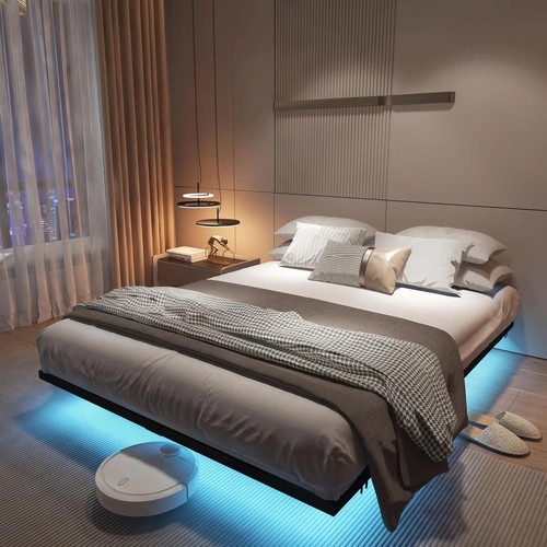 Full size floating bed frame - full,