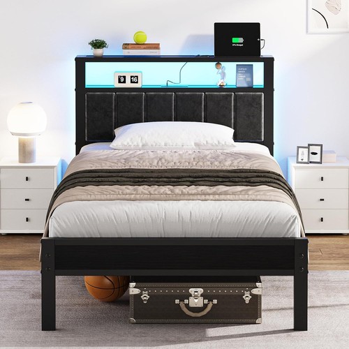 Twin bed frame - led, lights